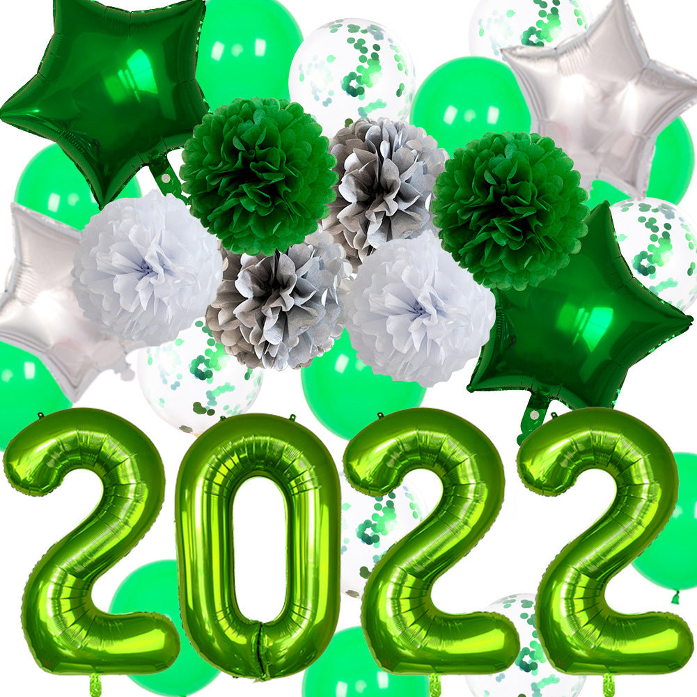New Year Party Balloons New Year Decoration Balloon Set