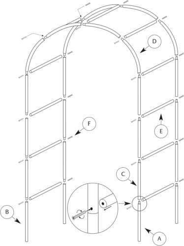2.4M Garden Climbing Plant Arch