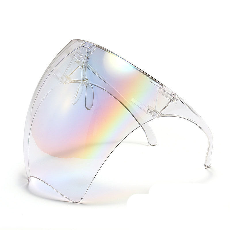 Face Screen Anti-droplet Anti-fog Windproof Eye Protection Dustproof Lampblack Mask Transparent Full Face Head Cover
