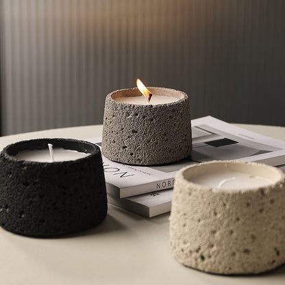 Home Decorative Crafts Candle Holder Cement Aromatherapy Candle Cup