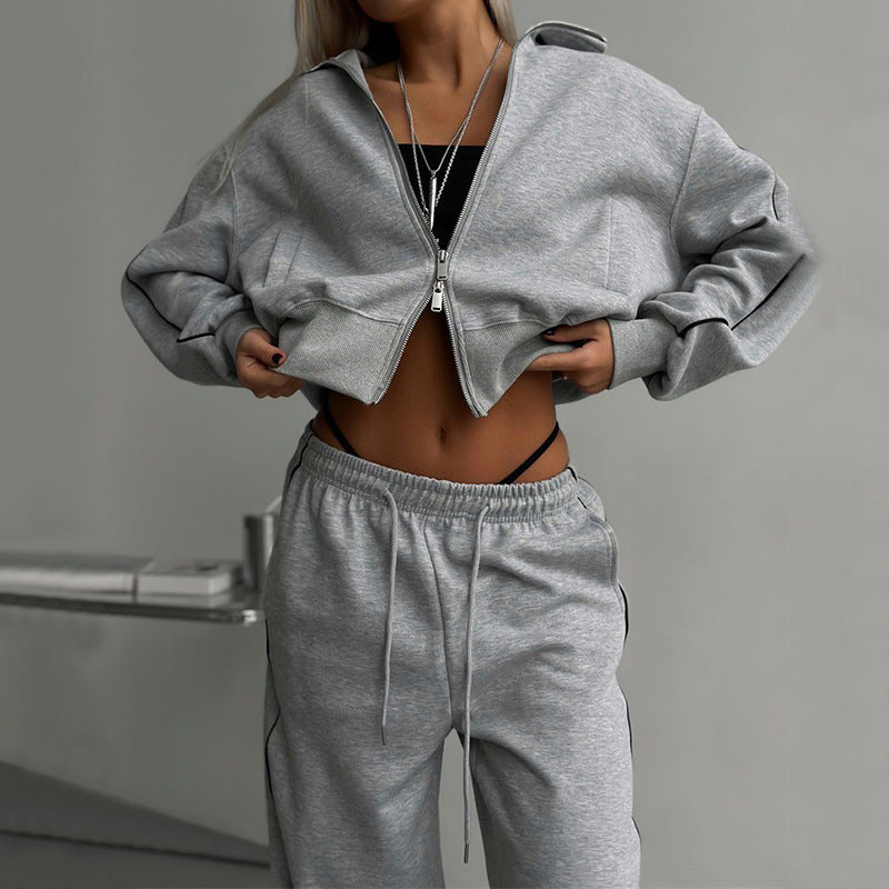Sports Lace Trousers Two-piece Set