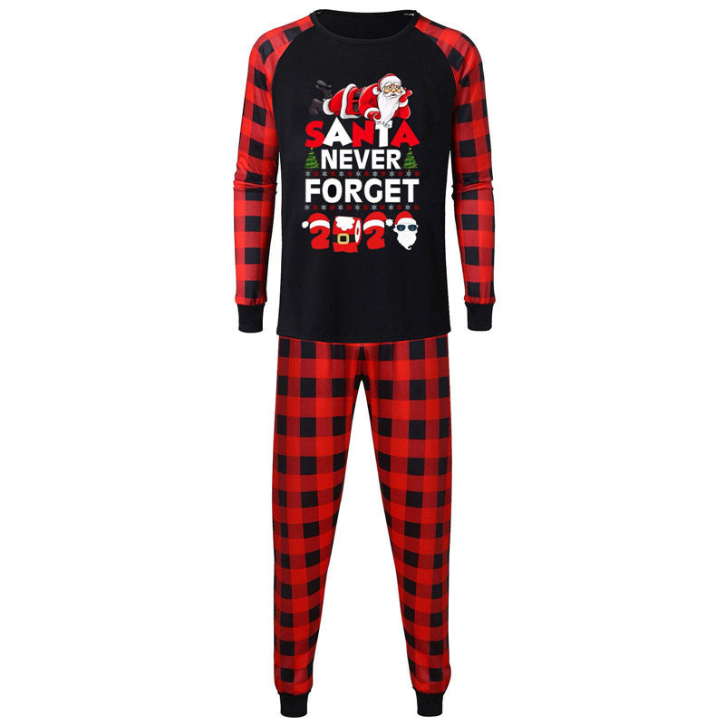 Santa Claus Print Parent-child Leisure Wear Set