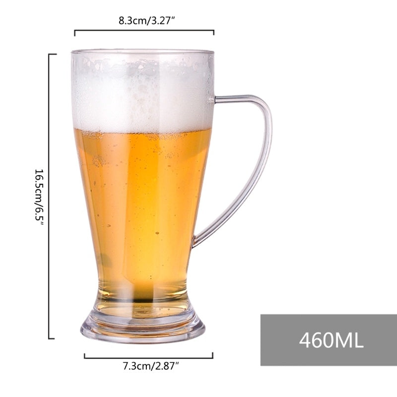 Household Large-capacity Acrylic Drop-proof Beer Mug With Handle