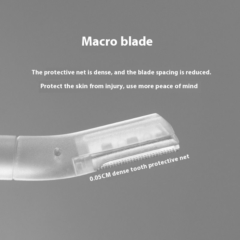 Stainless Steel Macro Blade Transparent Eyebrow Trimmer Set