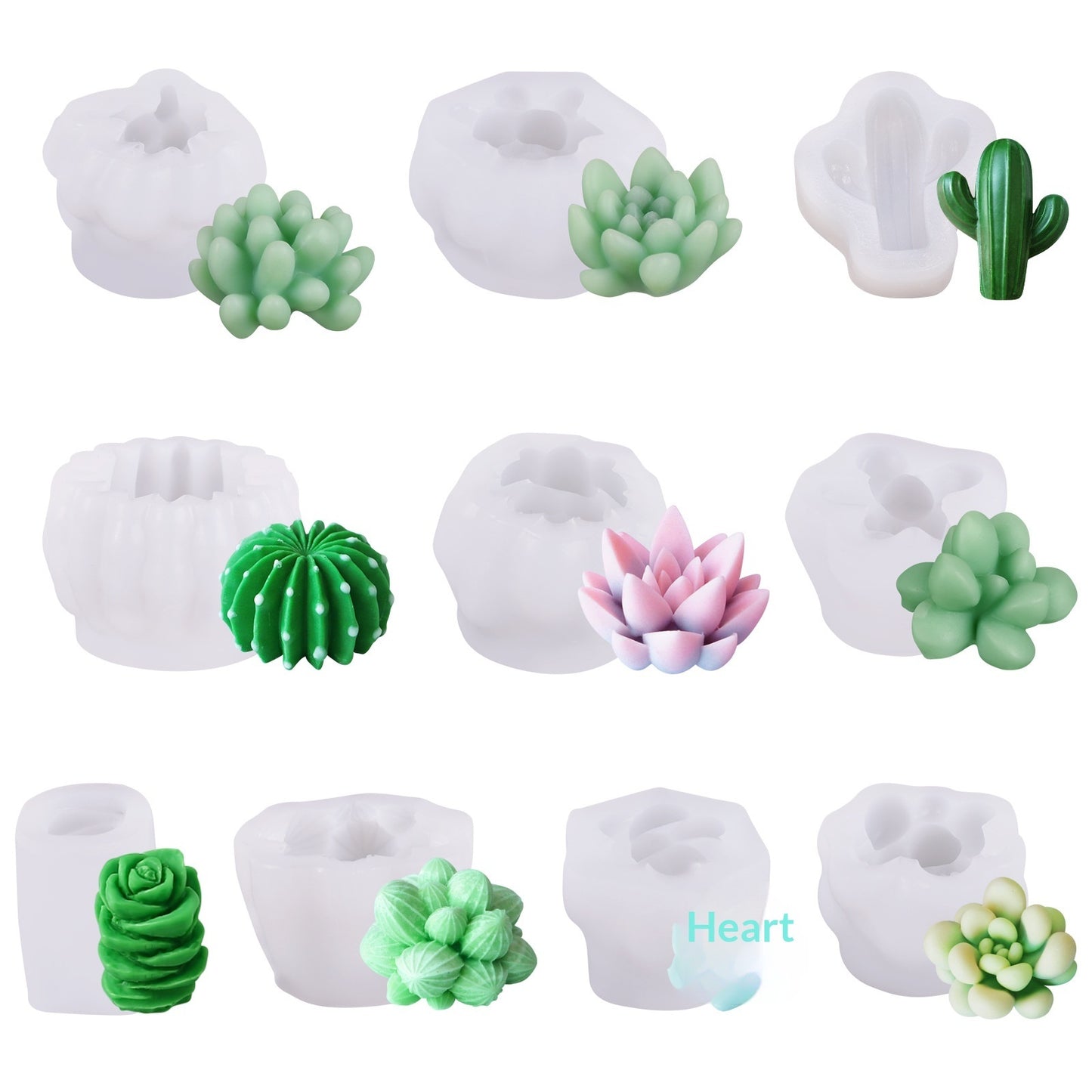 3D Succulent Silicone Candle Mold Cupcake Mold