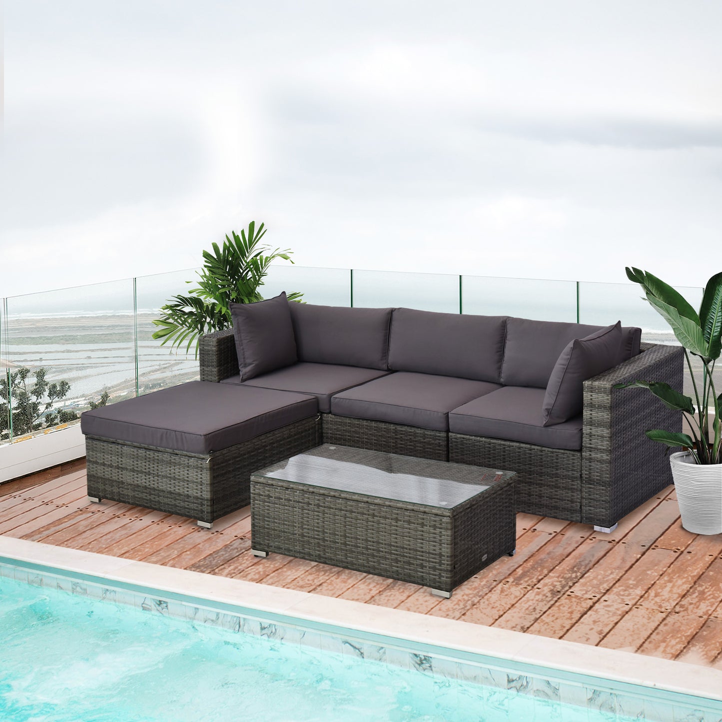 5-Piece Outdoor Sectional Furniture