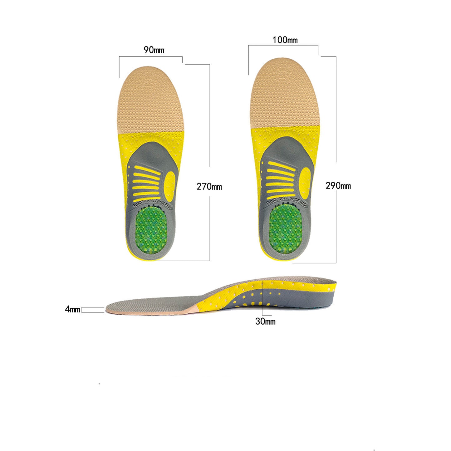 Shock Absorption Massage EVA Men's And Women's Insoles