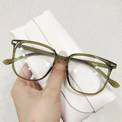 Retro Large Square Flat Glasses