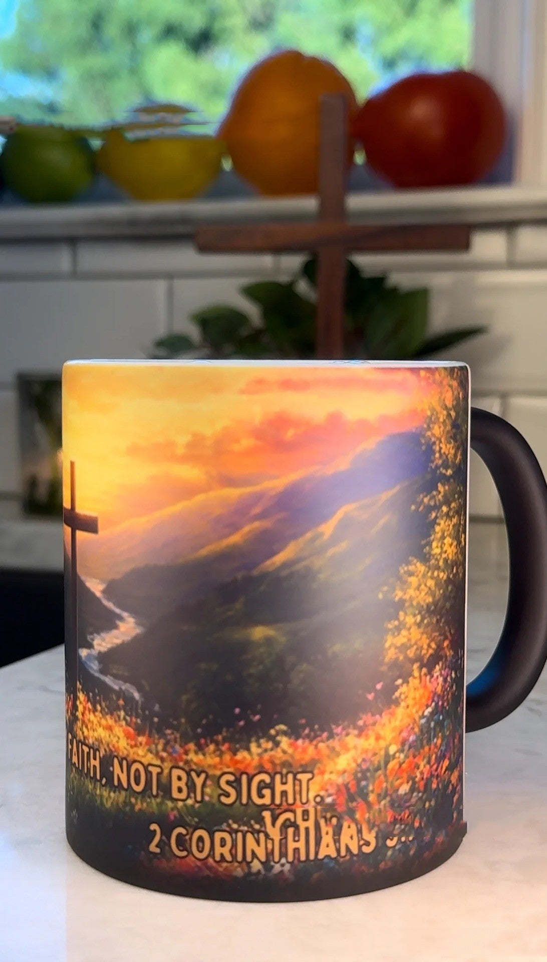 Scripture Verse Mug Coffee Cup Heat Change Color