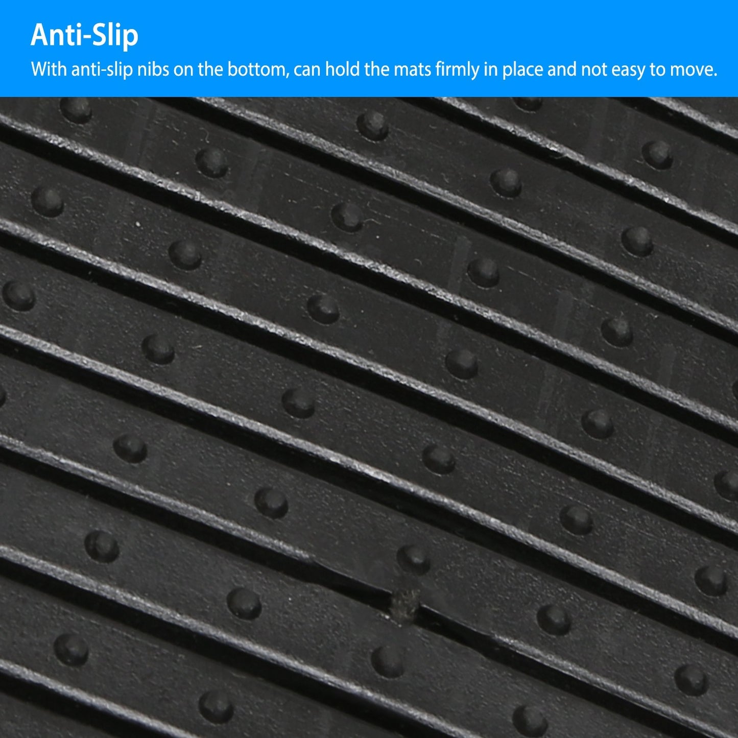 Set Of 3Pcs Automotive Floor Mats Set Front Rear PVC Rubber Floor Mats Heavy Duty Drive Vehicle Car Mats With Trimmable Design Fit Most Cars SUVs Trucks