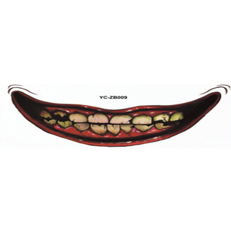 Halloween Mouth Tattoo Sticker Horror Lip DIY Decoration