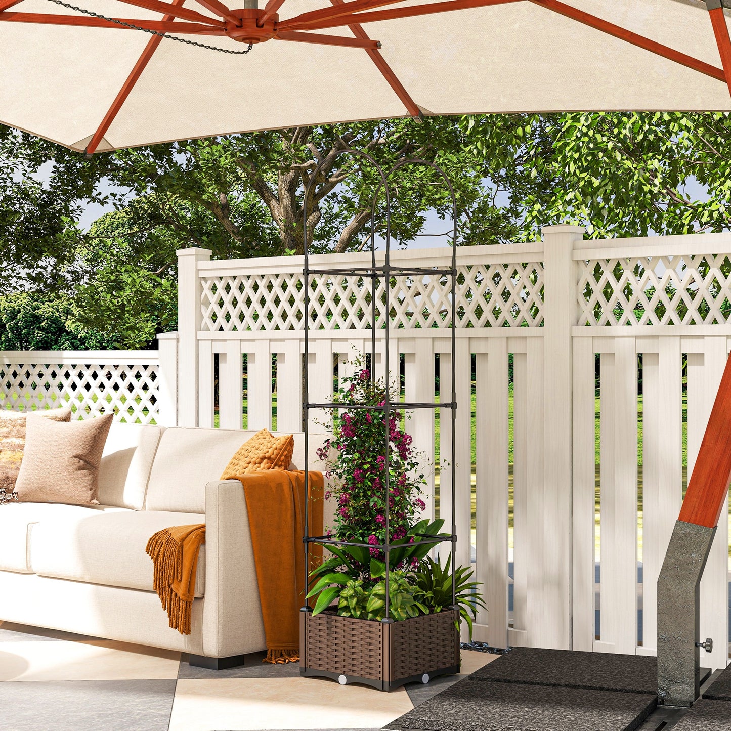 Raised Garden Bed with Trellis