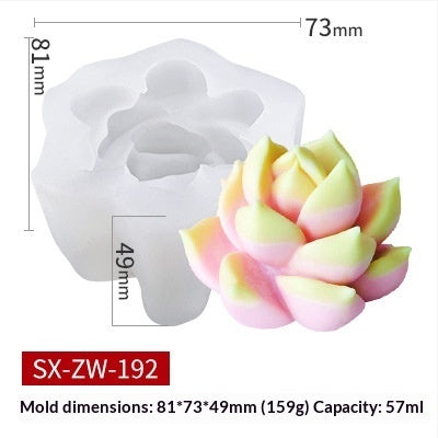 3D Succulent Silicone Candle Mold Cupcake Mold