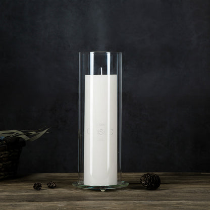 Transparent Bottomless Glass Candle Holder
