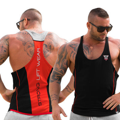 New Muscle Brothers Sports Fitness Jersey Vest Men's Running Basketball Training Cotton Quick-drying Sleeveless T-shirt