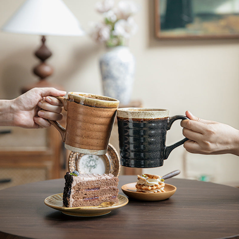 Retro Featured Coffee Cup Thread Relief Mug