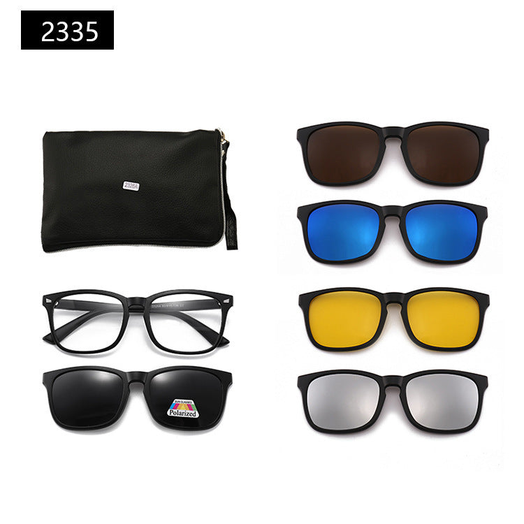 Magnetic Set Of Glasses Polarized Sunglasses Get Glasses Bag Free