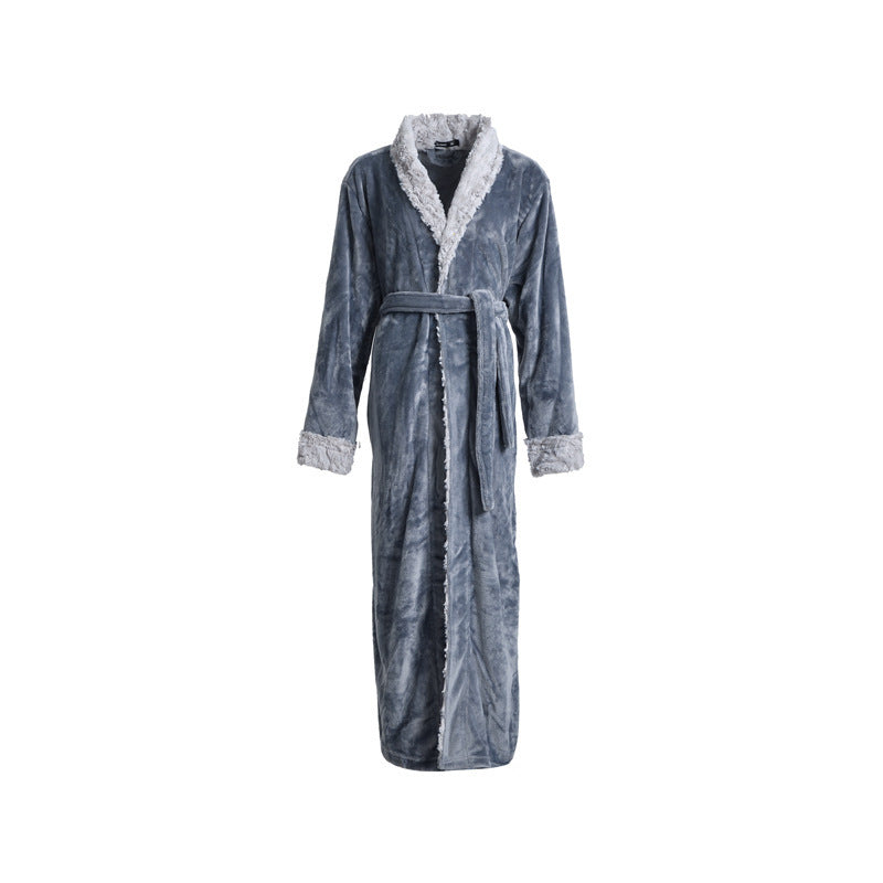 New Couple Extended Flannel Bathrobe