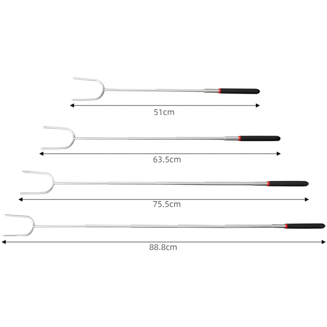 Outdoor Stainless Steel Telescopic Barbecue Fork