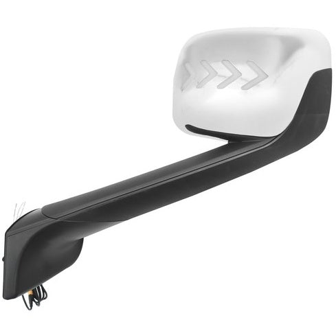 For Freightliner Cascadia 2018 Pair Chrome Heated Hood Mirror W Turn Signal LED