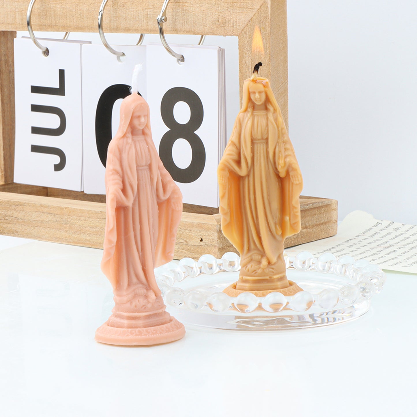 Open Hands Maria Candle Mold Diy Three-dimensional Stall Hand Virgin Candle