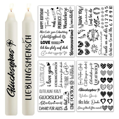Christmas Candle Sticker Decoration Tattoo Sticker Decoration