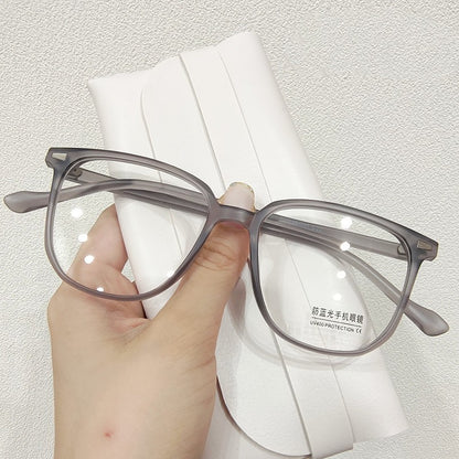Retro Large Square Flat Glasses