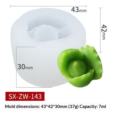 3D Succulent Silicone Candle Mold Cupcake Mold