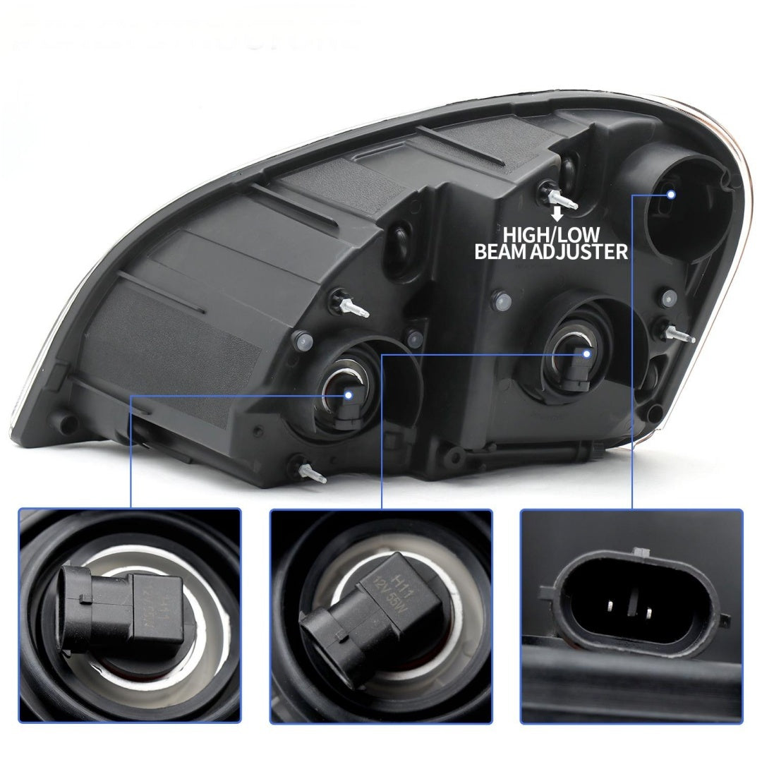 2008-2017 Freightliner Cascadia Headlights, Set-2 Pieces Left-right