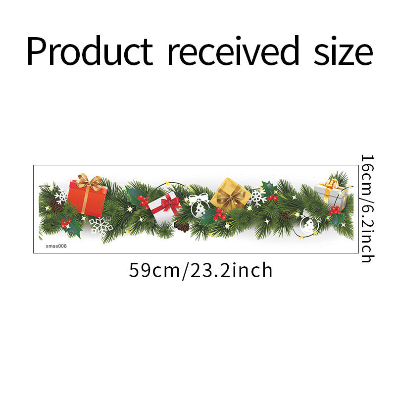 Christmas Waist Line Pine Branch Decoration Sticker