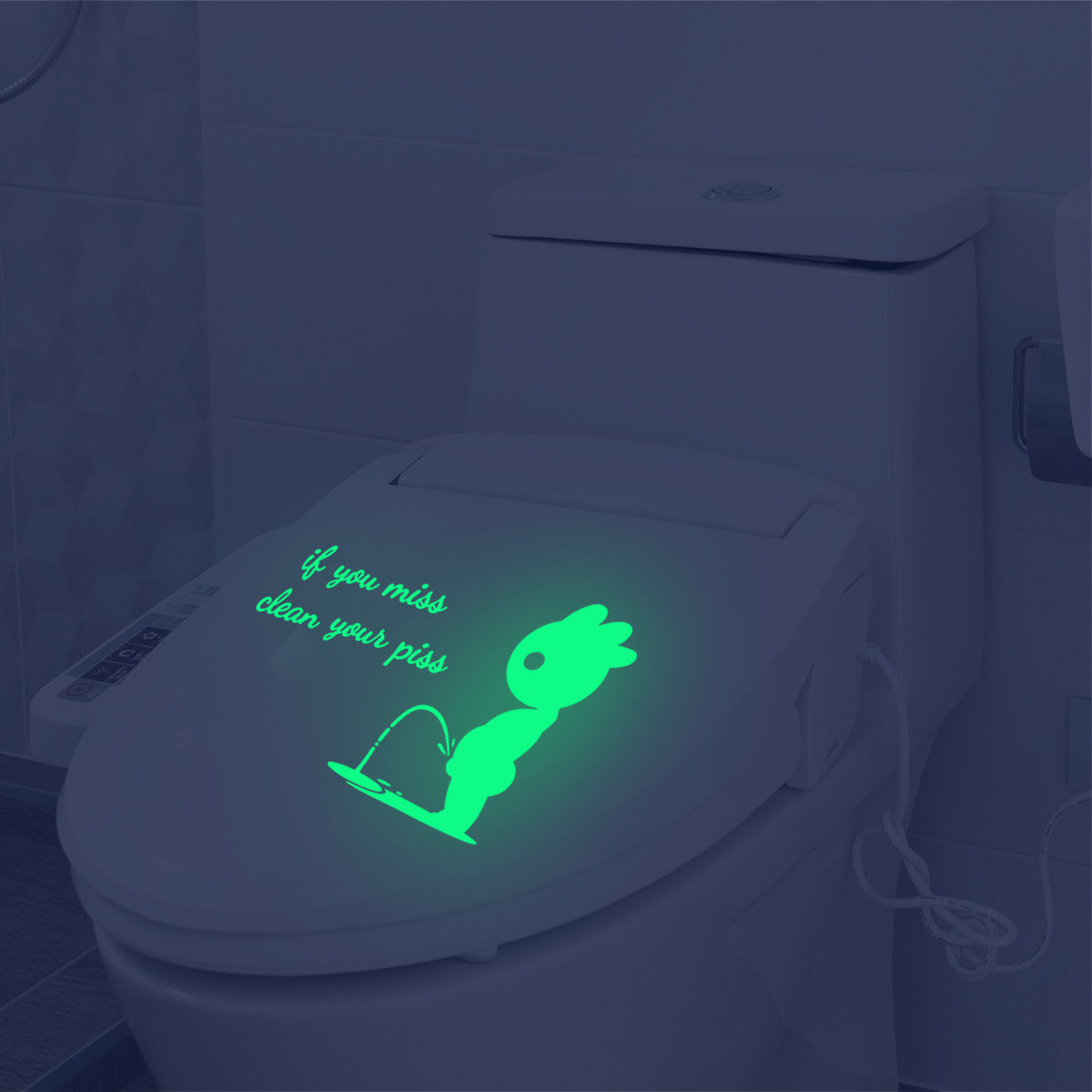 Luminous Toilet Wall Stickers Bathroom Decoration