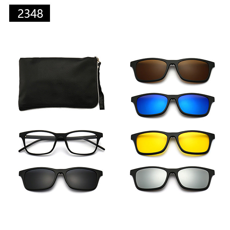 Magnetic Set Of Glasses Polarized Sunglasses Get Glasses Bag Free