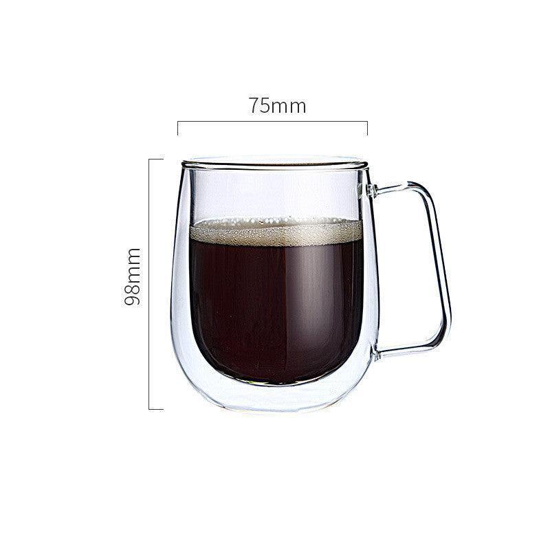 Transparent Double Coffee Cup Mug