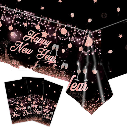 Happy New Year Tablecloth Decoration Disposable