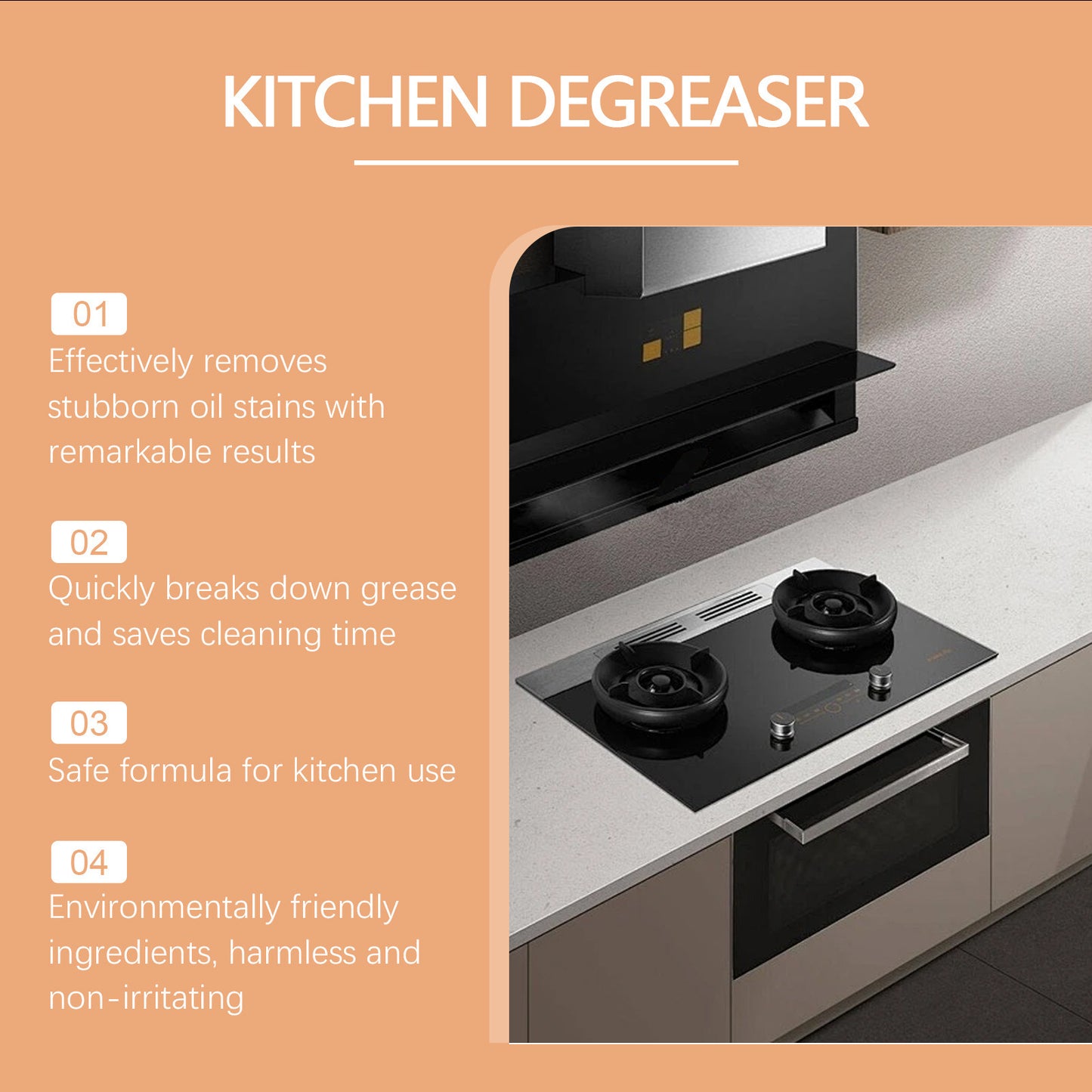 Kitchen Heavy Oil Stain Foamed Cleaner Removing Heavy Oil Stain Cleaner