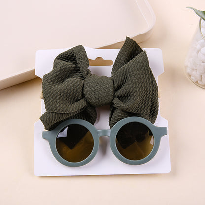 Children's Summer Sunglasses Two-piece Set