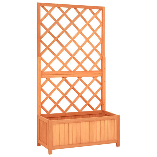 Garden Trellis with Flower Box 70x Fir Wood   Garden Trellis