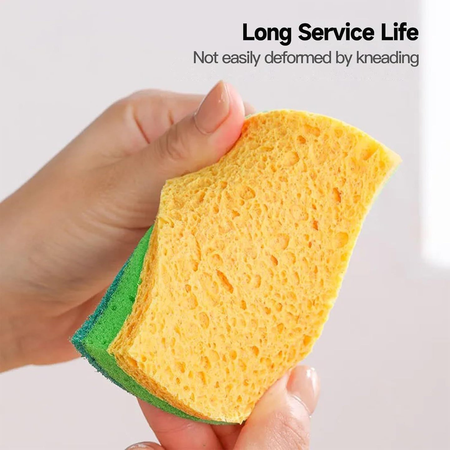 12 Pack Zero Scratch Scrub Sponges, 4 Pack, Non-Scratch Kitchen Sponges For Dishes And Cleaning