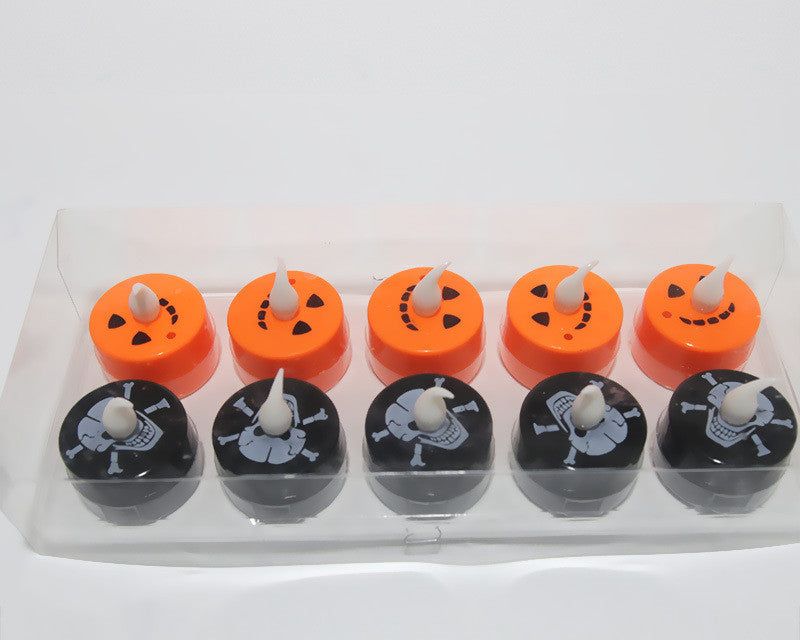Halloween Flameless Candle Light LED Colorful Candlestick Table Decoration