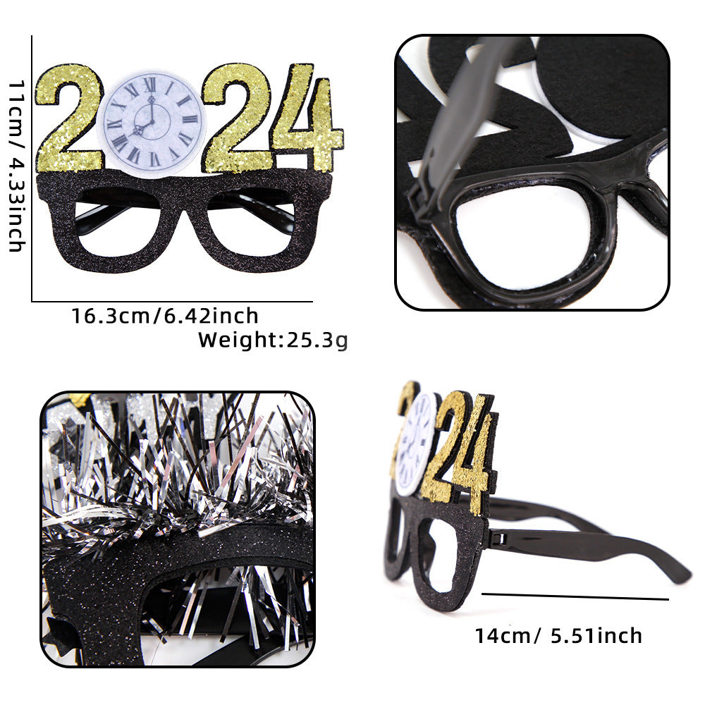 New Year Party Decoration Glasses Party Photo Props