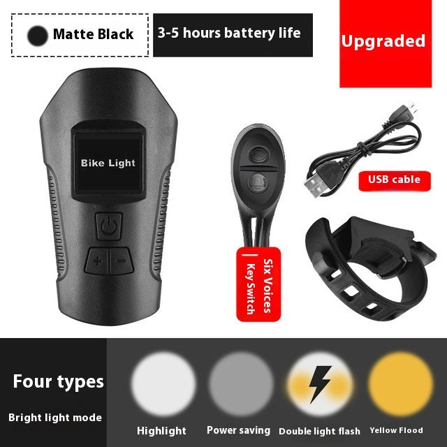 Bicycle Light Accessories USB Charging With Speaker Code Meter