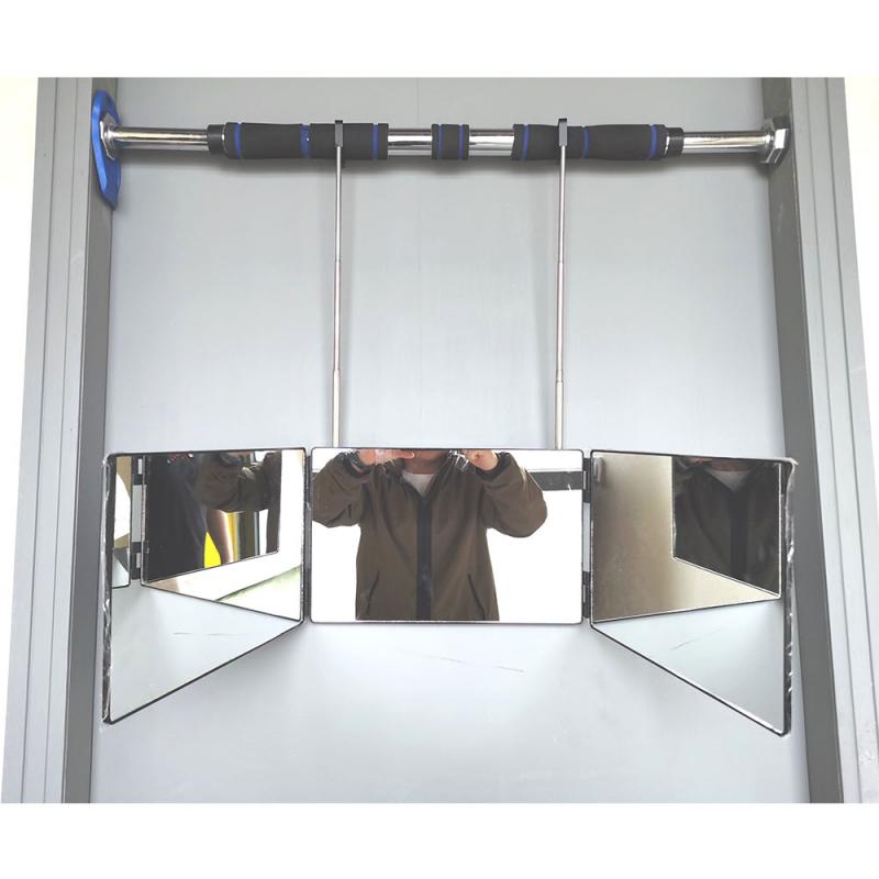 Telescopic Hanging Three-sided Folding Makeup Mirror