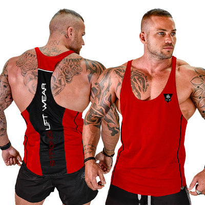 New Muscle Brothers Sports Fitness Jersey Vest Men's Running Basketball Training Cotton Quick-drying Sleeveless T-shirt
