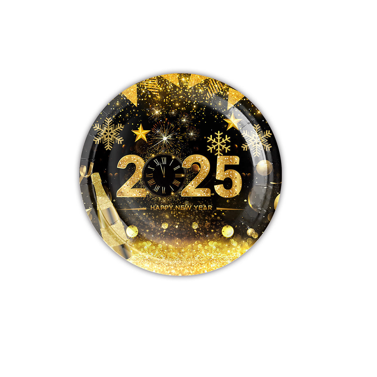 New Year Birthday Party Supplies Decoration Disposable Tableware Hanging Flag Cup Straw Tablecloth