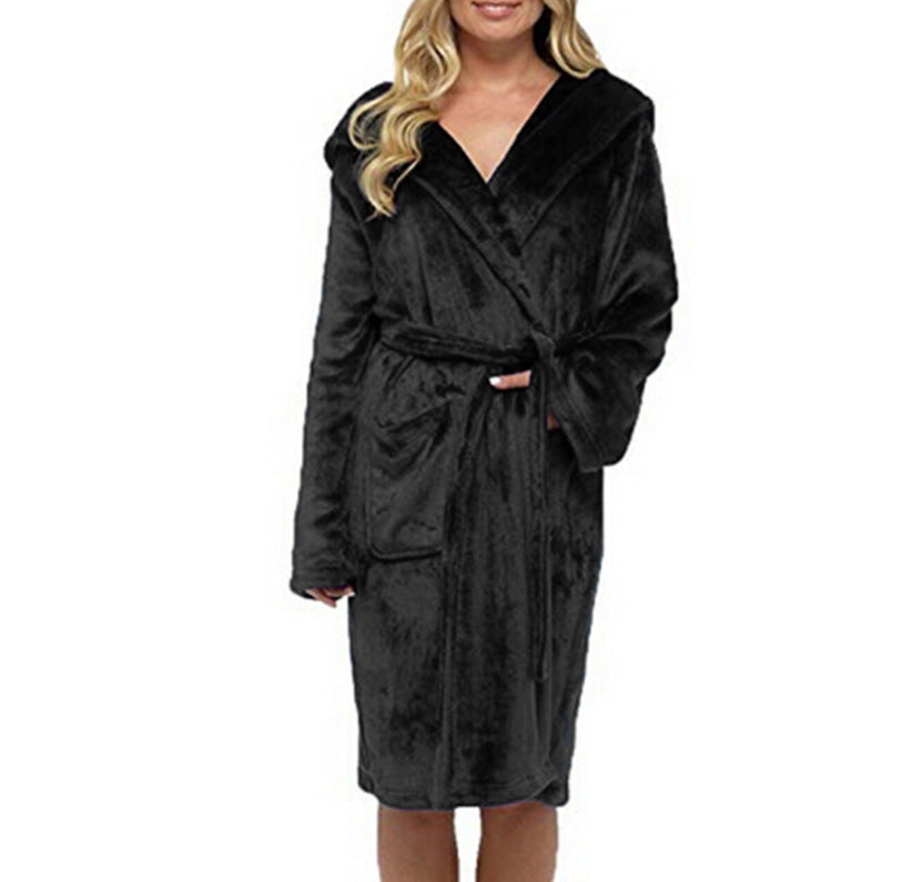 Women's Long Bathrobe With Belt