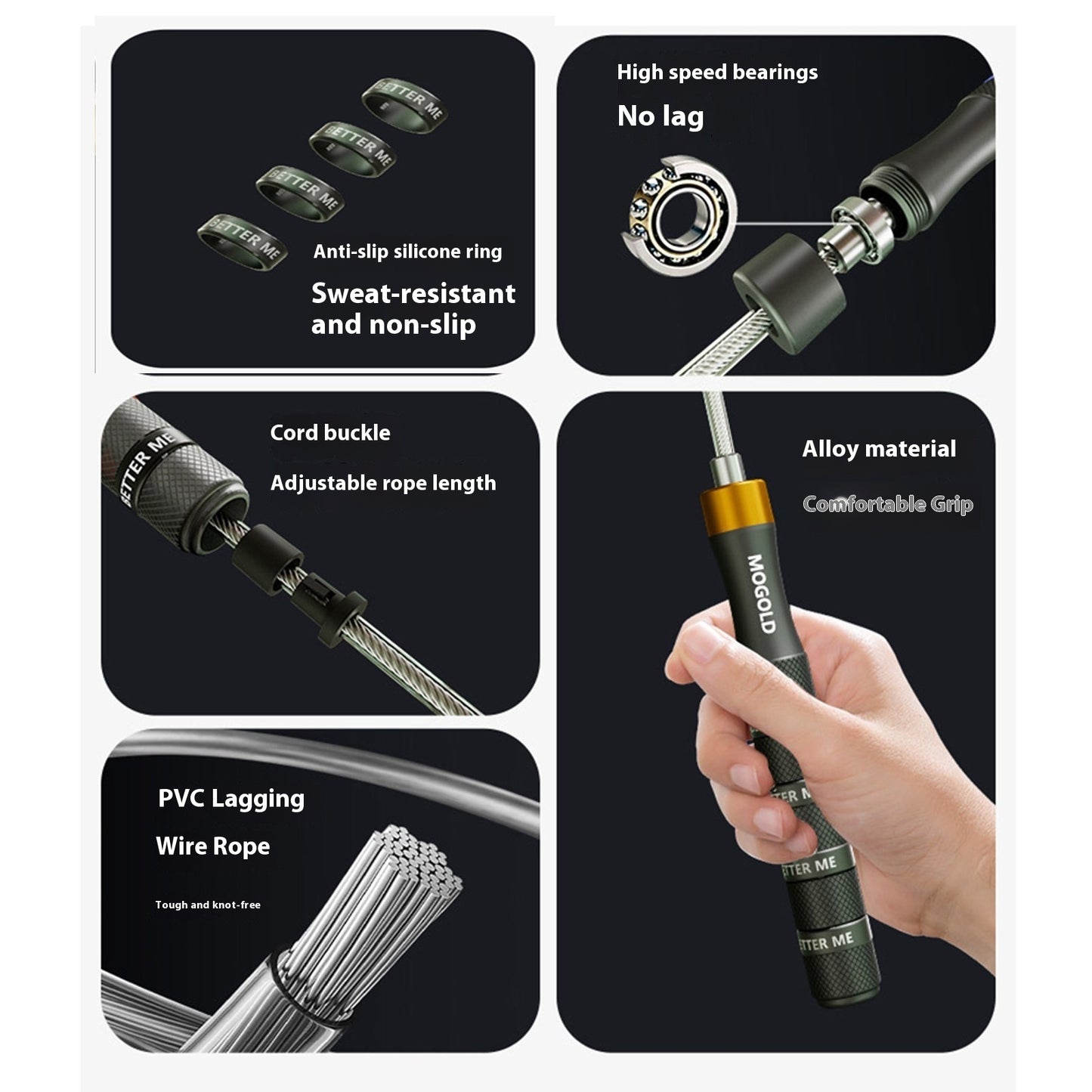 Racing Fitness Sports Training Color Ring Buckle Skipping Rope