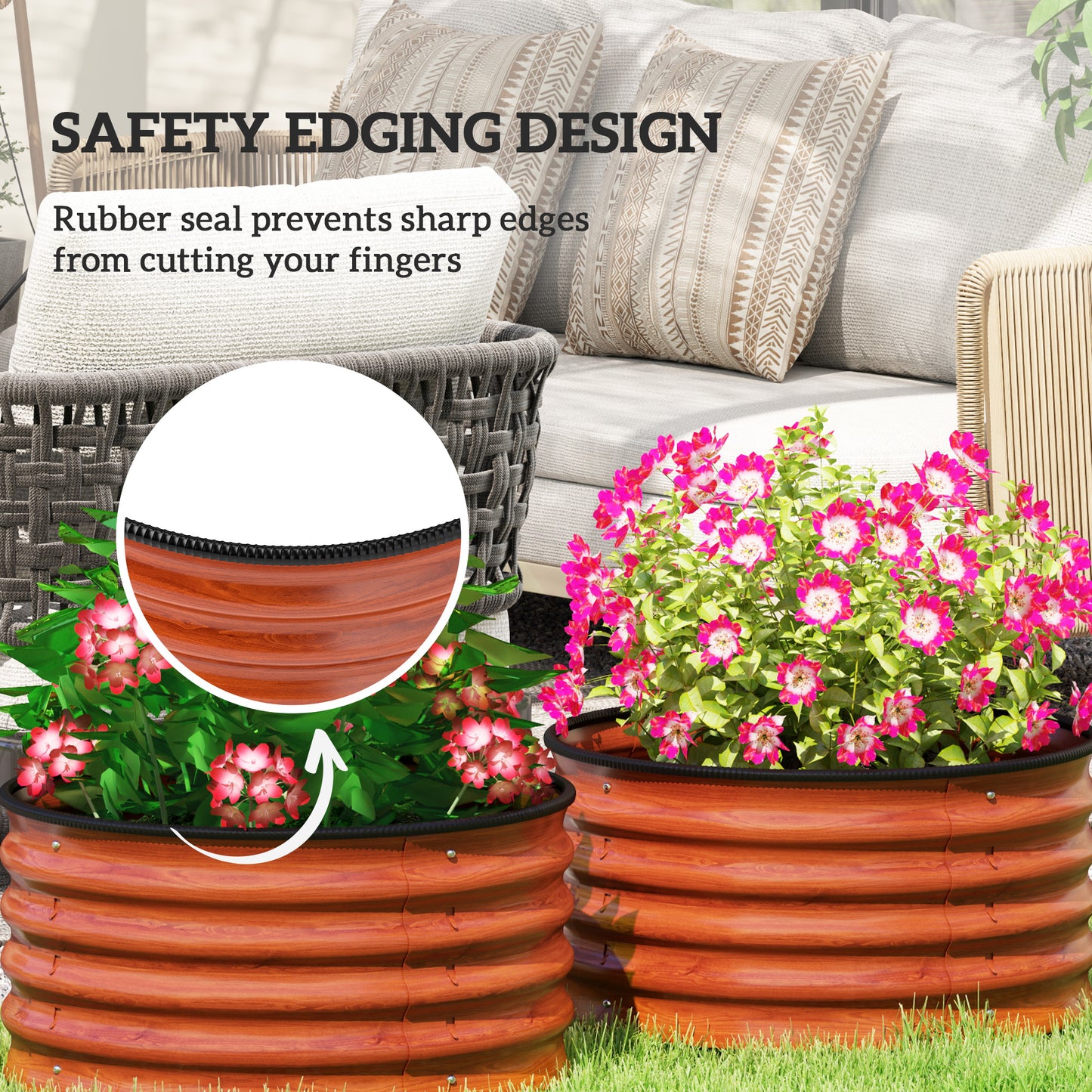 Set of 2 Raised Garden Bed