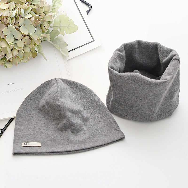 Children's Cotton Hat Scarf Two-piece Set