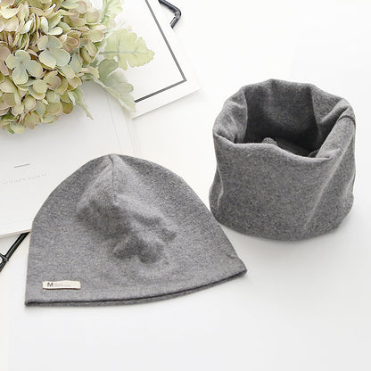 Children's Cotton Hat Scarf Two-piece Set