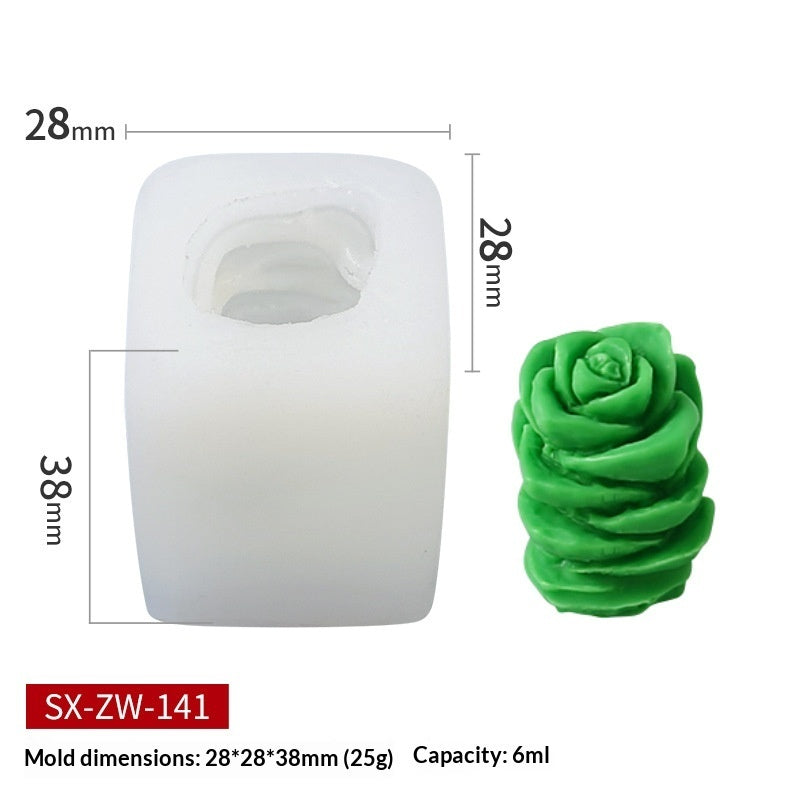 3D Succulent Silicone Candle Mold Cupcake Mold